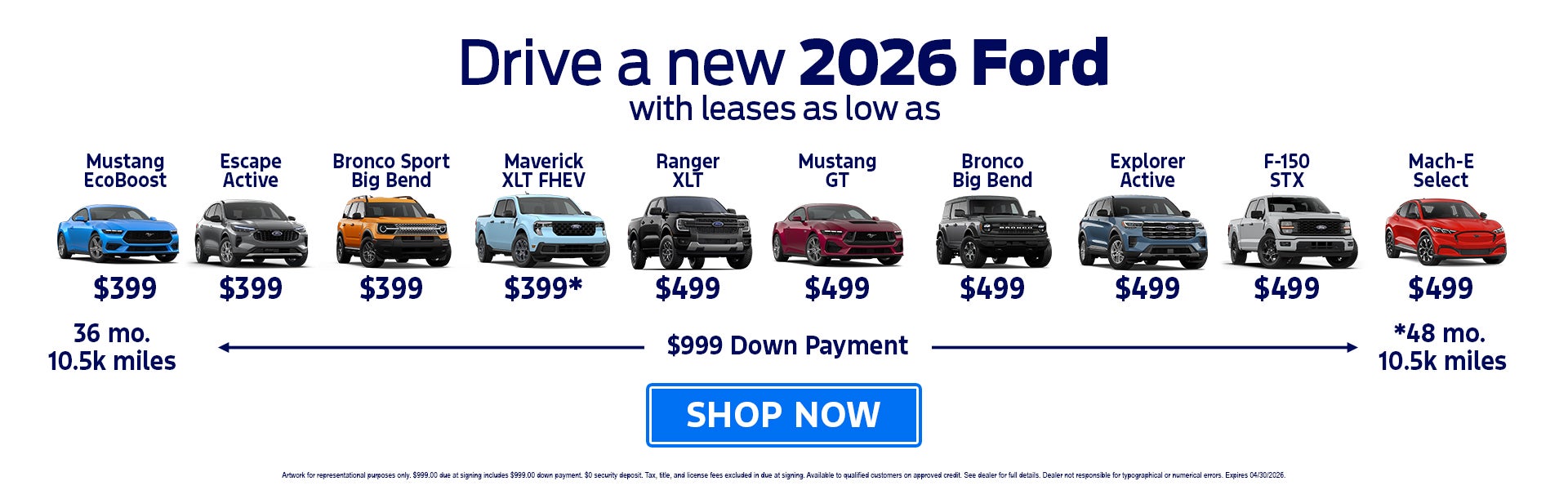 Drive a new 2026 Ford