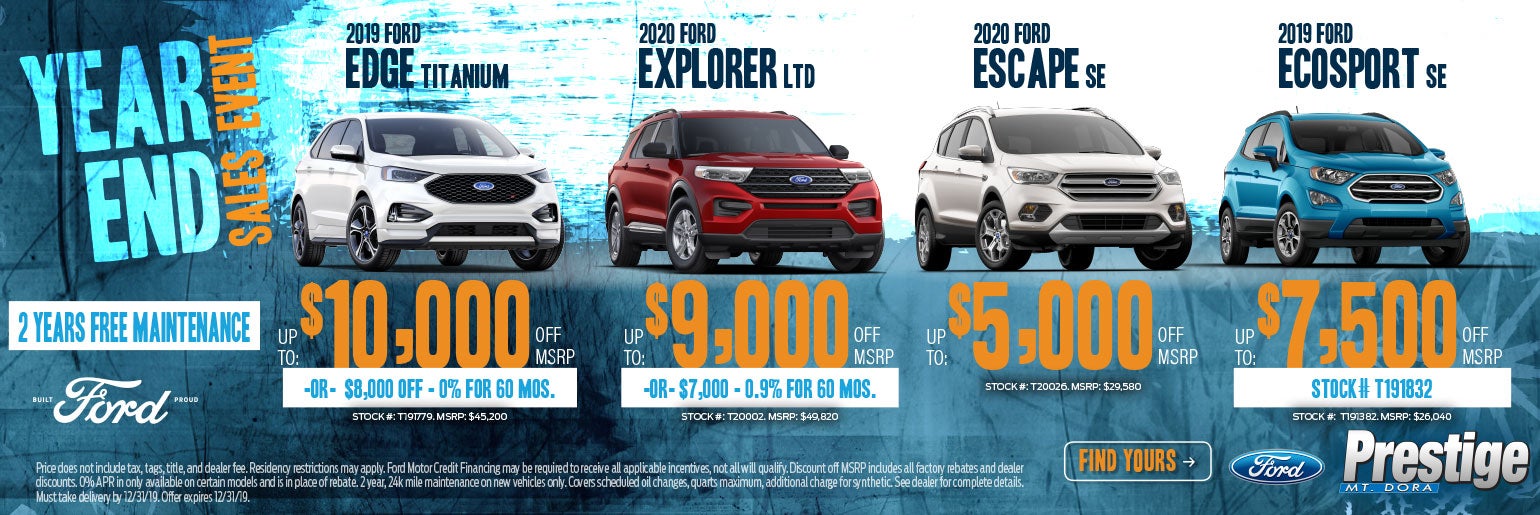 Ford Year End Sales Event in Mount Dora FL